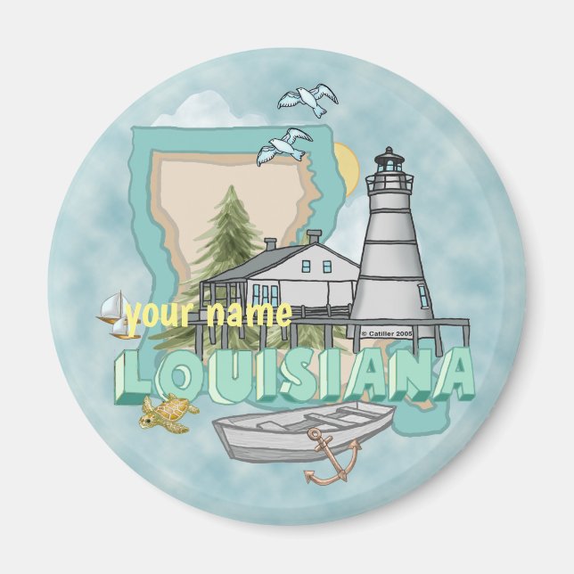 Aimant Phare de Louisiane (Devant)