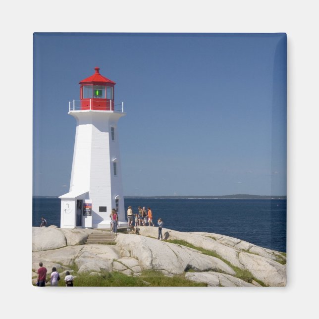 Aimant Phare de Peggy's Cove, Nouvelle-Écosse, Canada. (Devant)