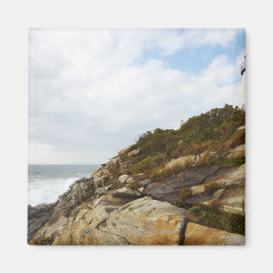 Aimant Phare de point de Pemaquid sur Hillside rocheux