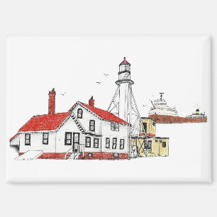 Aimant Phare de Whitefish Point avec Edmund Fitzgerald