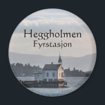 Aimant Phare d'Oslo<br><div class="desc">Photo de voyage de Heggholmen fyrstasjon,  un phare près d'Oslo en Norvège,  Scandinavie. Photo © Sebastian Worm.</div>