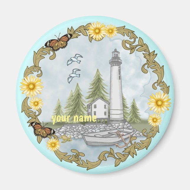 Aimant Phare floral de l'Alabama (Devant)