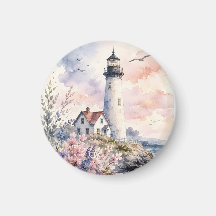 Phare peint à l'aquarelle
