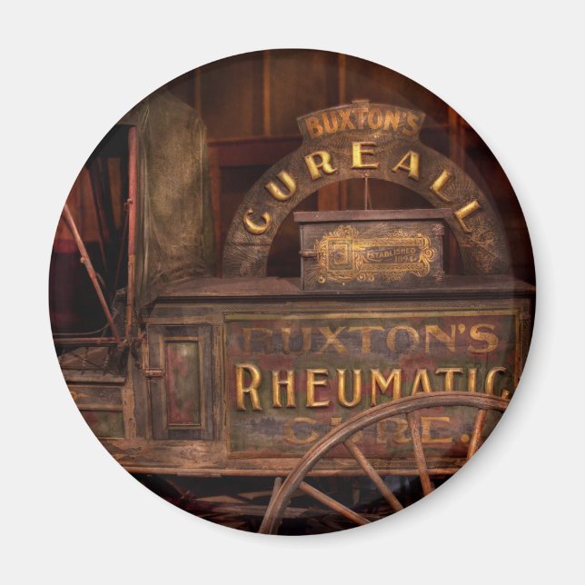 Aimant Pharmacie - Le chariot de guérison rhumatismatique (Devant)