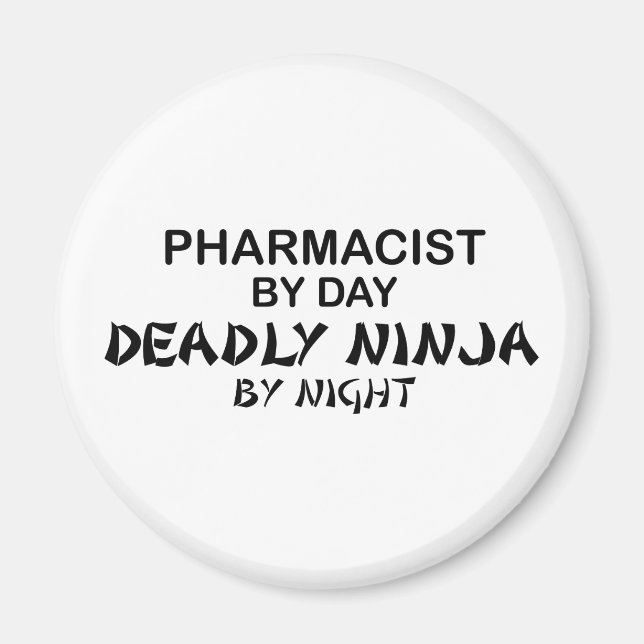 Aimant Pharmacien mort Ninja par nuit (Devant)
