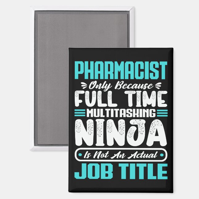 Aimant Pharmacien Titre de l'emploi Profession Drôle Phar (Recto/Verso)