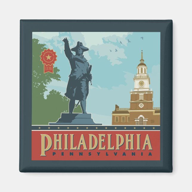 Aimant Philadelphie, PA | Indépendance (Devant)
