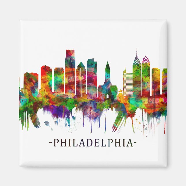 Aimant Philadelphie Pennsylvanie Skyline (Devant)