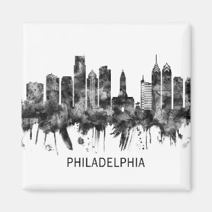 Aimant Philadelphie Pennsylvanie Skyline BW