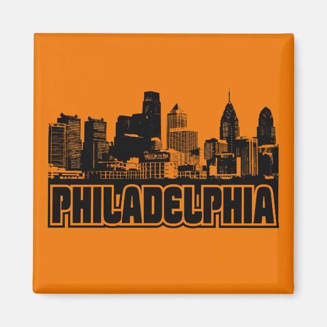 Aimant Philadelphie Skyline (Devant)