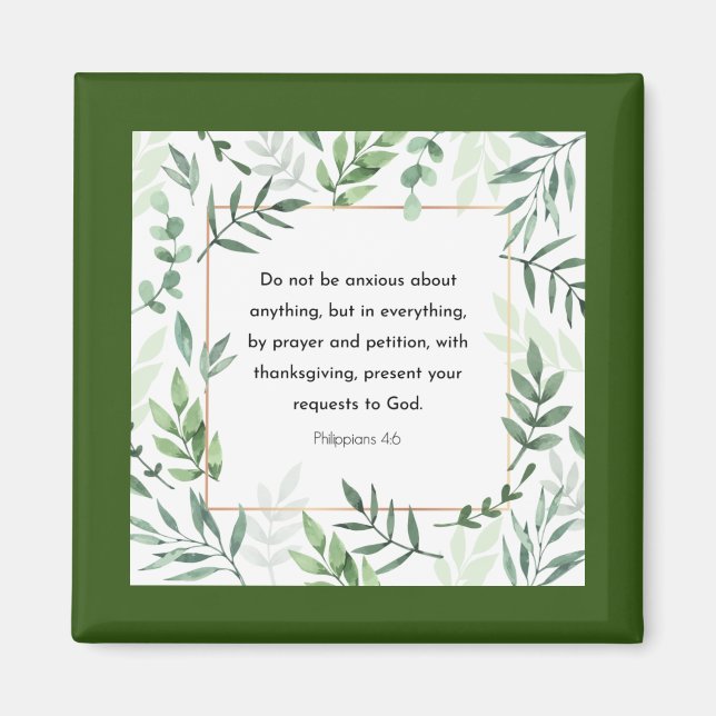 Aimant Philippiens 4:6, Verse biblique, (Devant)