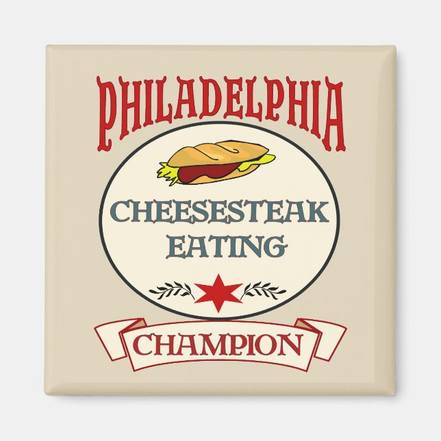 Aimant Philly Cheese Steak Champ (Devant)