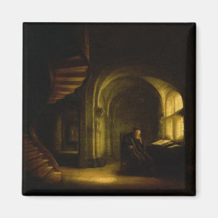 Aimant Philosophe avec un livre ouvert, 1625-7 (huile sur