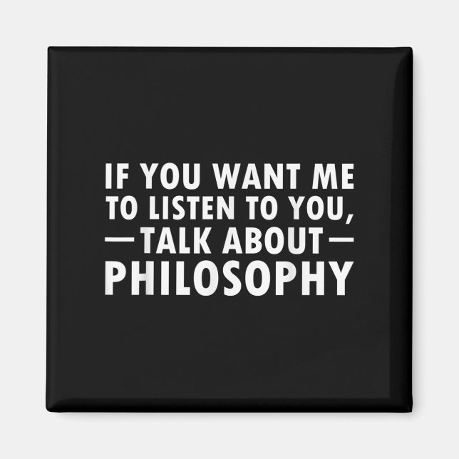 Aimant Philosophie Funny Cadeau Philosophe Citation Étudi (Devant)