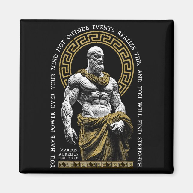 Aimant Philosophie stoïque Trouver Force Marcus Aurelius  (Devant)