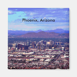 Aimant Phoenix Arizona Skyline en journée