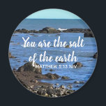 Aimant Photo Atlantic Ocean Bible Verse Encouragement<br><div class="desc">Cet aimant présente une belle photo de l'océan Atlantique ainsi qu'un verset biblique encourageant et édifiant.</div>
