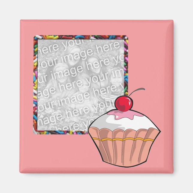 Aimant photo Cupcake & Sprinkings (Devant)