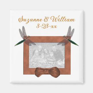 Aimant Photo de cadeau de mariage libellules
