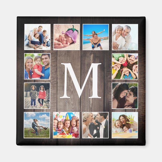 Aimant Photo de Custom Collage Rustic Farmhouse Family (Devant)