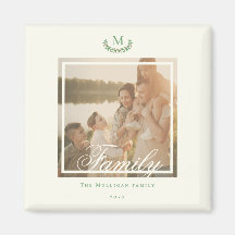 Photo de famille monogramme cadeau de Noël chic Ma