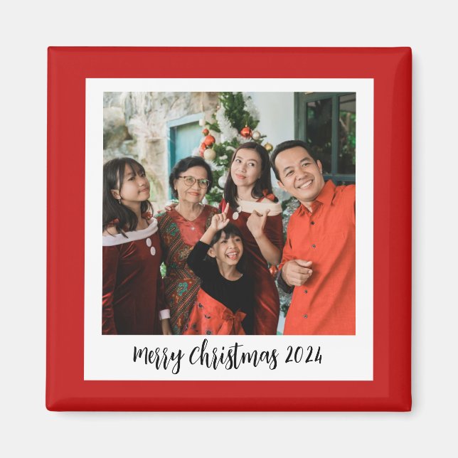 Aimant Photo de famille personnalisée cadeau de noël mémo (Devant)