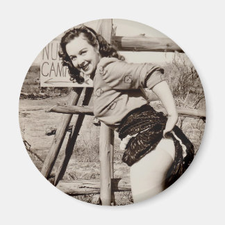Aimant photo de fille vintage