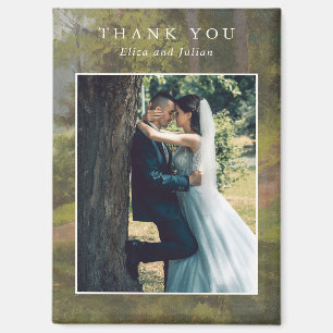 Aimant Photo de forêt rustique élégant mariage