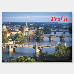 Aimant Photo de la ville de Prague et de ses ponts célèbr