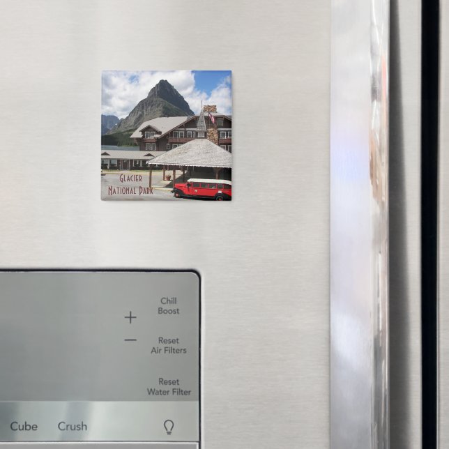 Aimant Photo de loge de parc national de glacier (In situ (réfrigérateur))