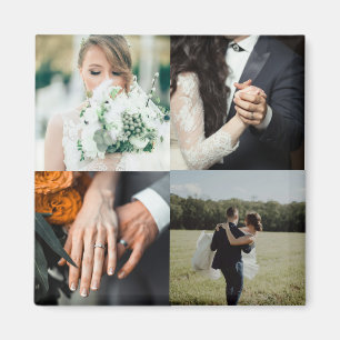 Aimant Photo de mariage personnalisée 