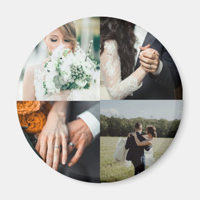 Aimant Photo de mariage personnalisée  (Devant)
