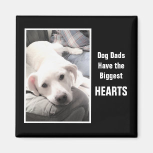 Aimant Photo de mignon Chien avec meilleur ami Papa Noir