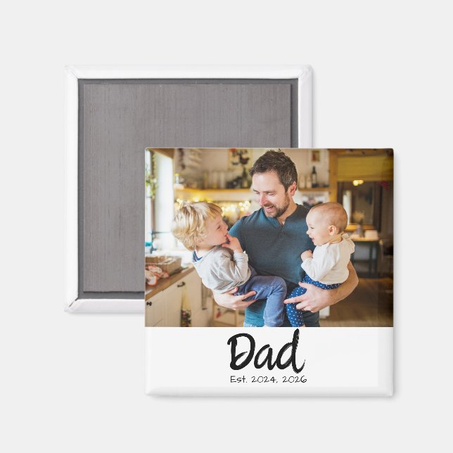 Aimant Photo de Papa Fondateur (Recto/Verso)