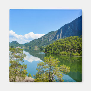 Aimant Photo de réflexion sur la montagne du lac pittores