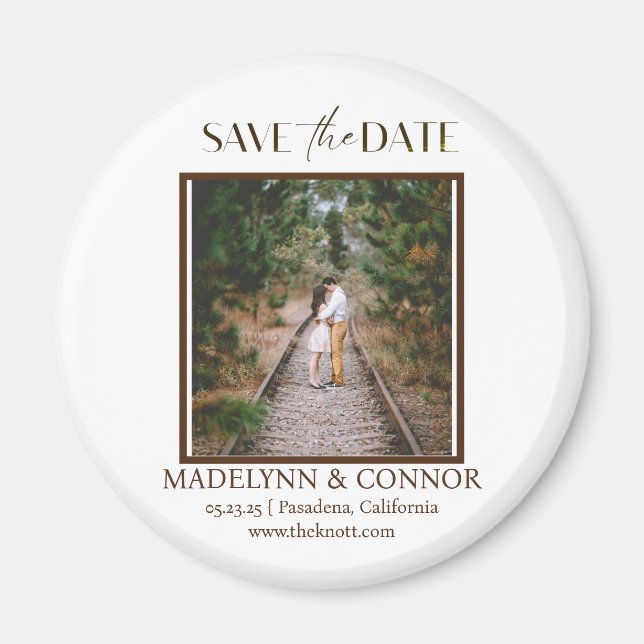 Aimant Photo de script lisse Enregistrer l'aimant de date (Devant)