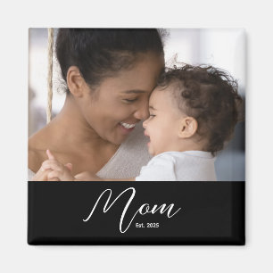 Aimant Photo de script moderne établi pour maman personna