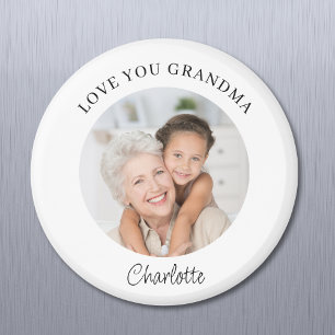 Aimant Photo de souvenir grand-mère Je t'aime