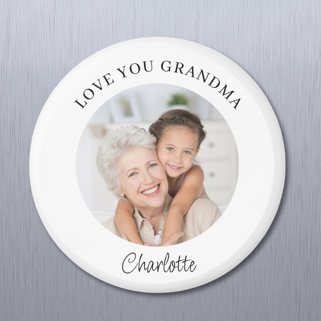 Aimant Photo de souvenir grand-mère Je t'aime (Créateur téléchargé)