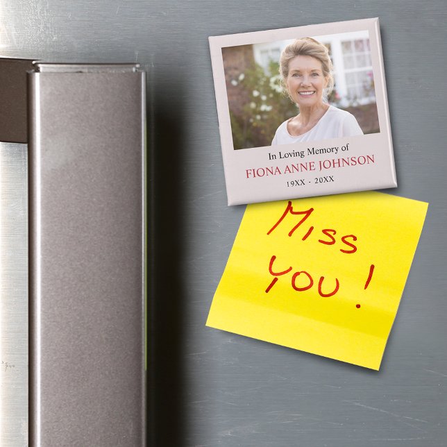 Aimant Photo de sympathie en souvenir affectueux (In Loving Memory Sympathy Photo Magnet)