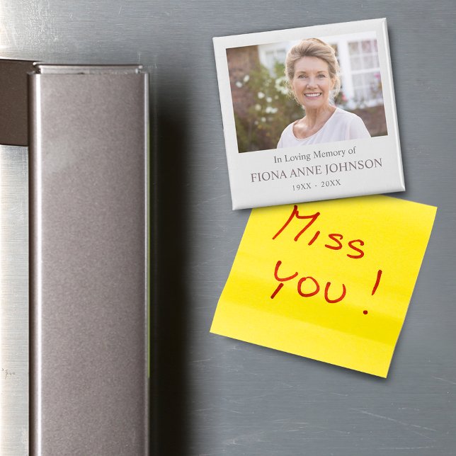 Aimant Photo de sympathie en souvenir affectueux (In Loving Memory Sympathy Photo Magnet)