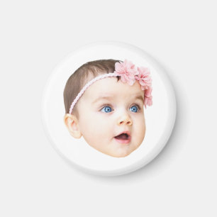 Aimant Photo de visage de bébé mignon personnalisé