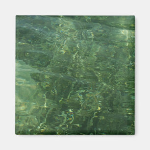 Aimant Photo d'eau sur l'herbe marine II (Bleu et Vert)
