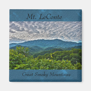 Aimant photo du mont LeConte, Grandes Montagnes fu
