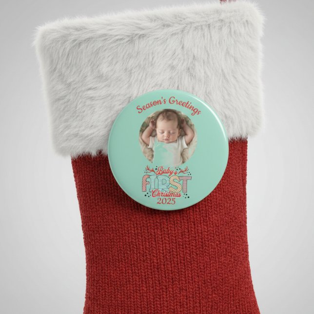 Aimant Photo du premier Noël de BÉBÉ Personnaliser (Créateur téléchargé)