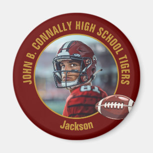 Aimant Photo d'un joueur de football du lycée Maroon Gold
