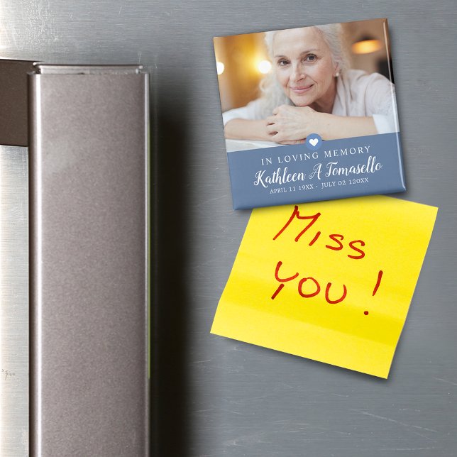Aimant Photo en mémoire d'amour (In Loving Memory Sympathy Photo Magnet)