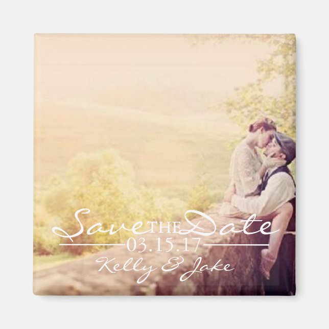 Aimant Photo Enregistrer l'aimant Date (Devant)