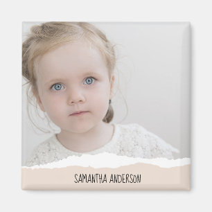 Aimant Photo et Perosnalized Text pink