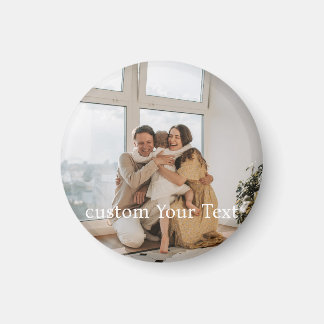 Aimant Photo et texte personnalisés Personnalisés